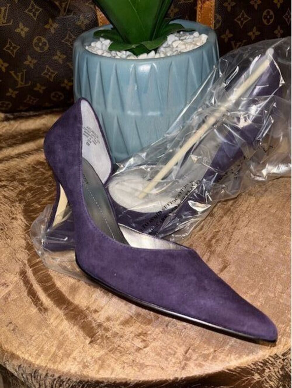 Anne Klein Suede Pumps (Purple) Sz-8